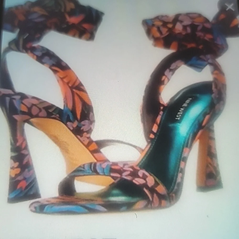 Nine West Kelsie Ankle Wrap Heeled Sandals SZ 12 - Picture 12 of 13